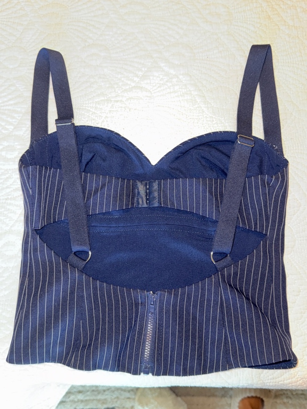 Princess Polly Pinstripe Bustier Crop Top